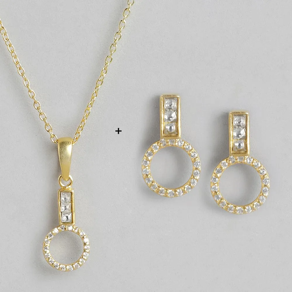 92.5 Silver Round Zircon Necklace