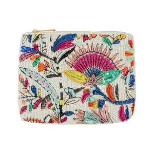 Accessorize London Women's White Embellished Coin Purse