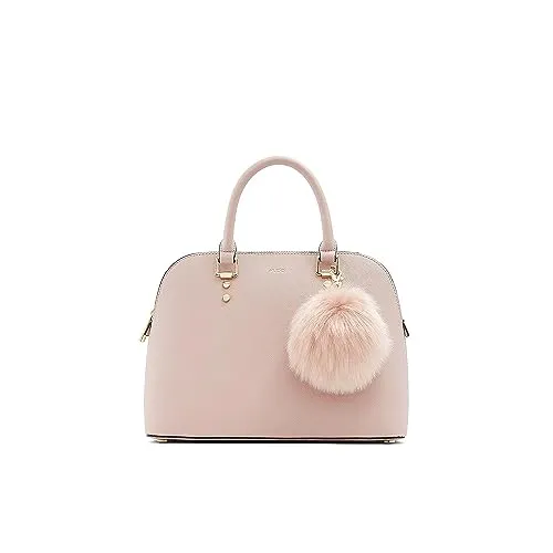 ALDO womens Galilini ALDO Women's Galilini Dome Satchel Handbag, Light Pink, M, Minimal