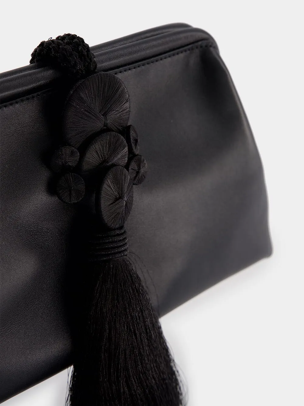 Alessa Black Tassel Pouch Bag