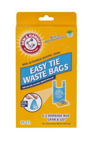 Arm & Hammer Easy-Tie Waste Bags Blue 1ea/75 ct