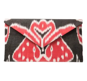 Athens Silk Ikat Envelope Clutch - Large