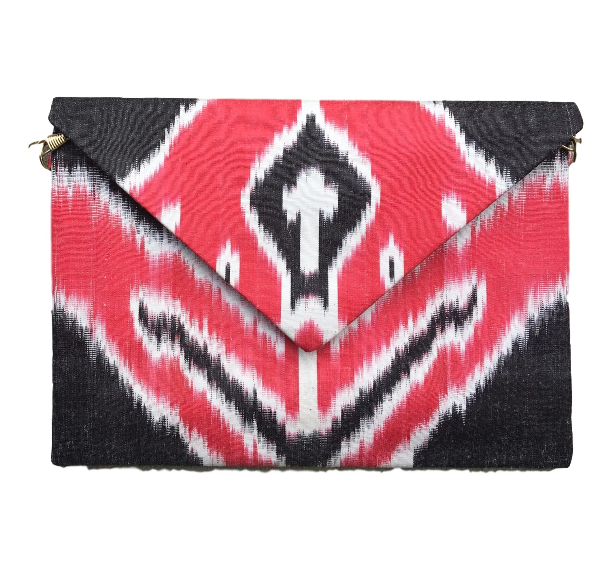 Athens Silk Ikat Envelope Clutch-Small