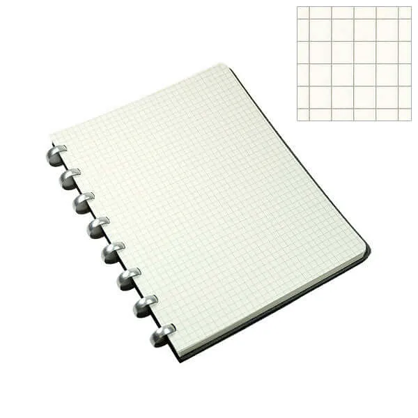 Atoma Pur Disc-Bound Refillable 165 x 210 Notebook Natural Leather Squared