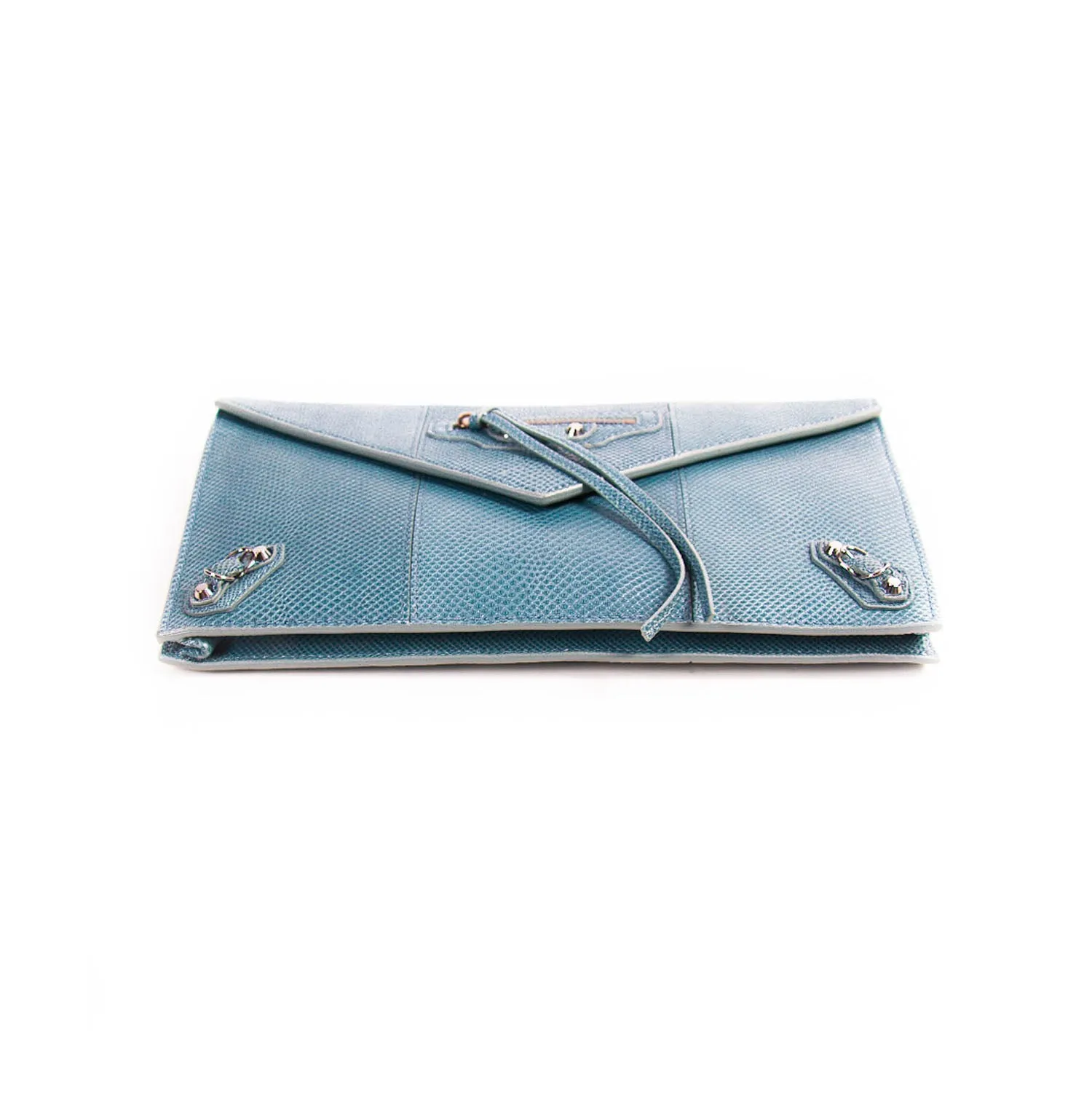 Balenciaga Snake Skin Envelope Clutch