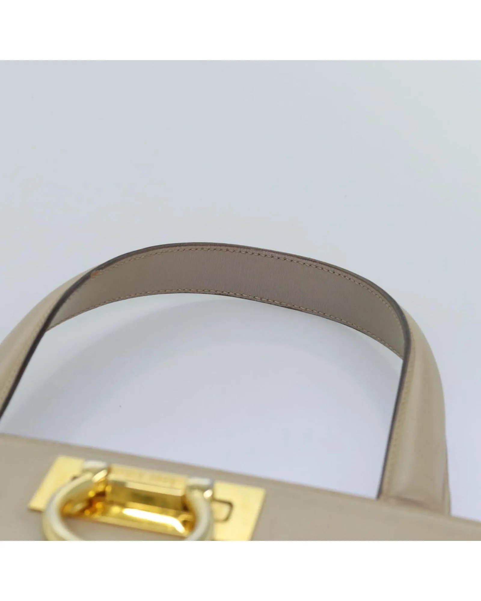 Beige Leather Hand Bag with Minimal Wear from Italy