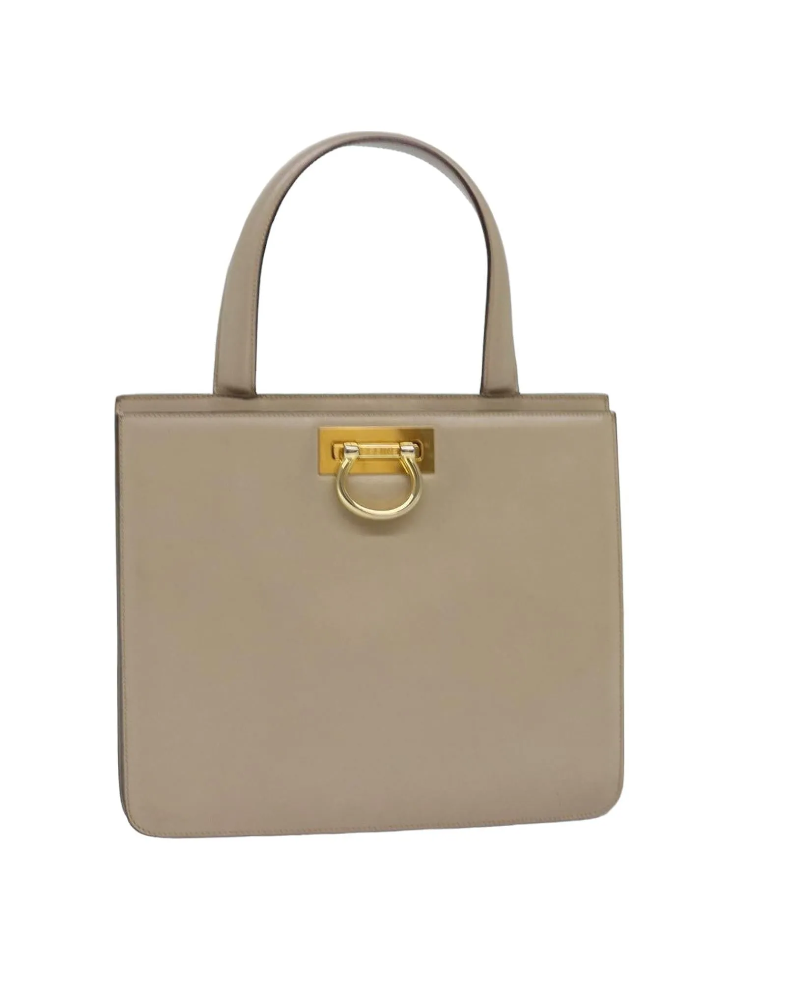 Beige Leather Hand Bag with Minimal Wear from Italy