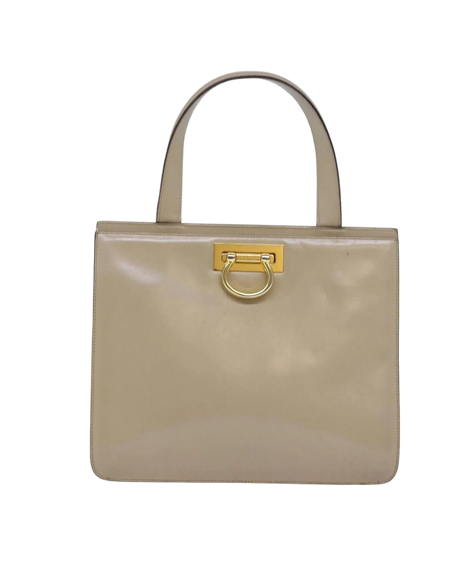 Beige Leather Hand Bag with Minimal Wear from Italy