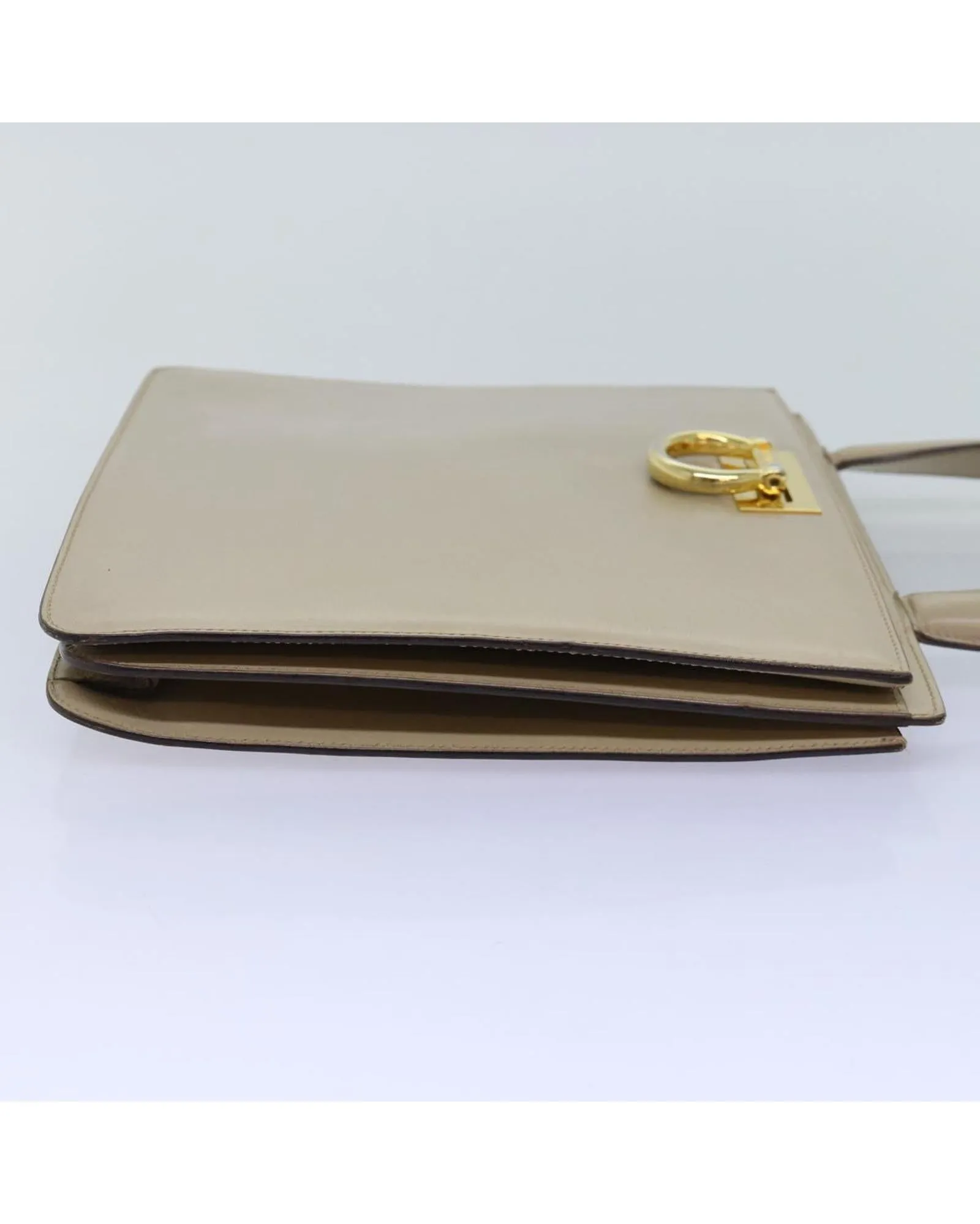 Beige Leather Hand Bag with Minimal Wear from Italy