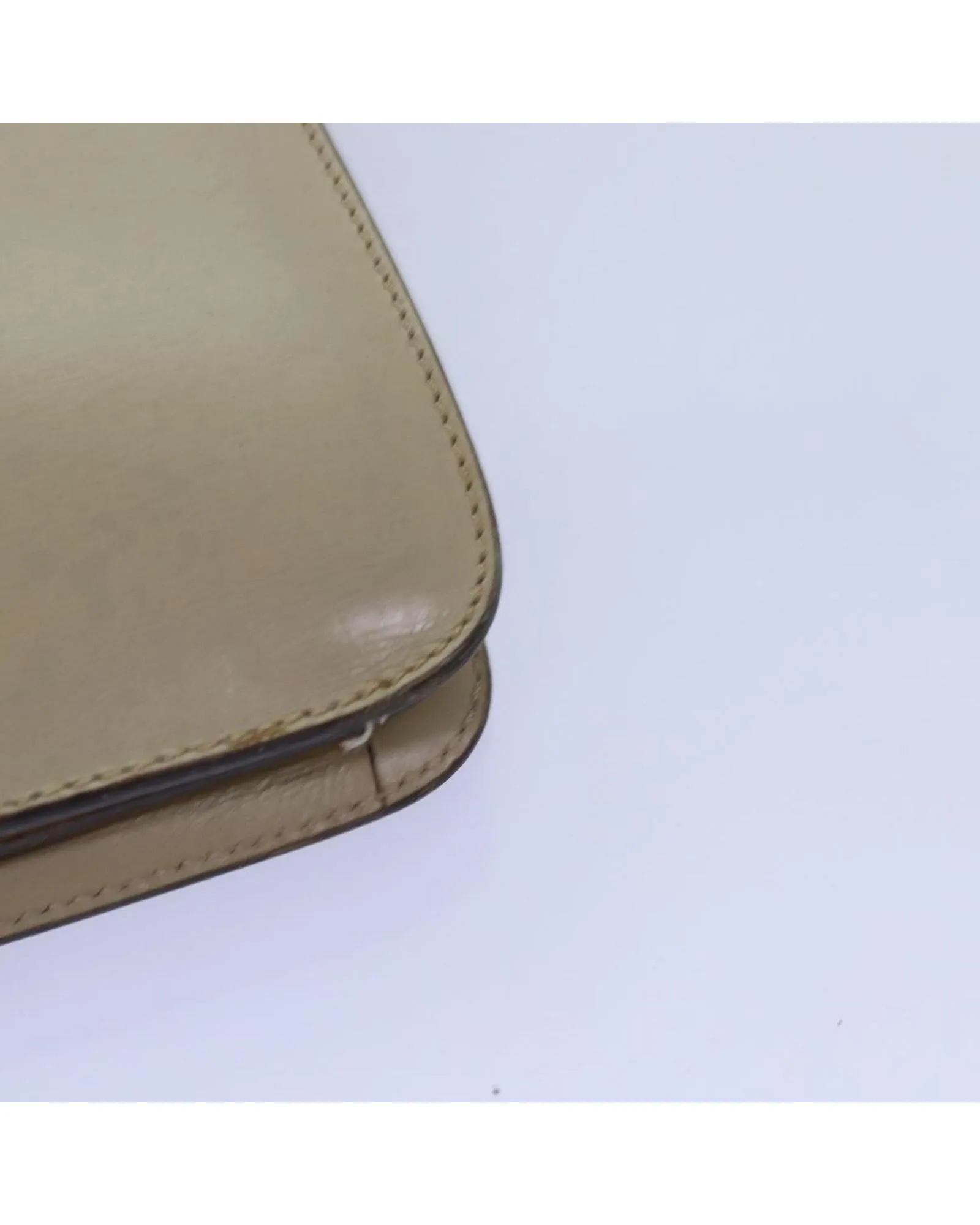 Beige Leather Hand Bag with Minimal Wear from Italy