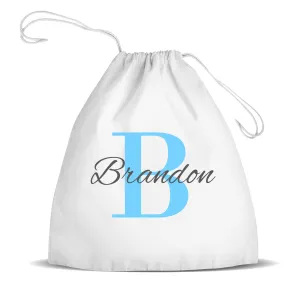 Blue Monogram  Premium Drawstring Bag