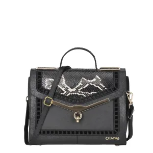 BOD26PI - Cuadra black casual fashion python handbag for women