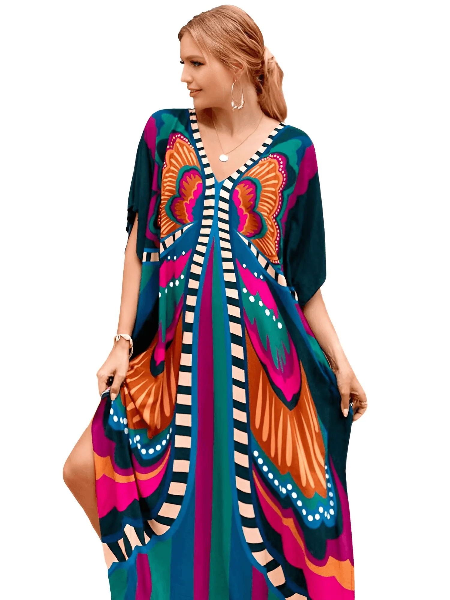 Bohemian V-Neck Batwing Sleeve Caftan For Women - 39 Styles!