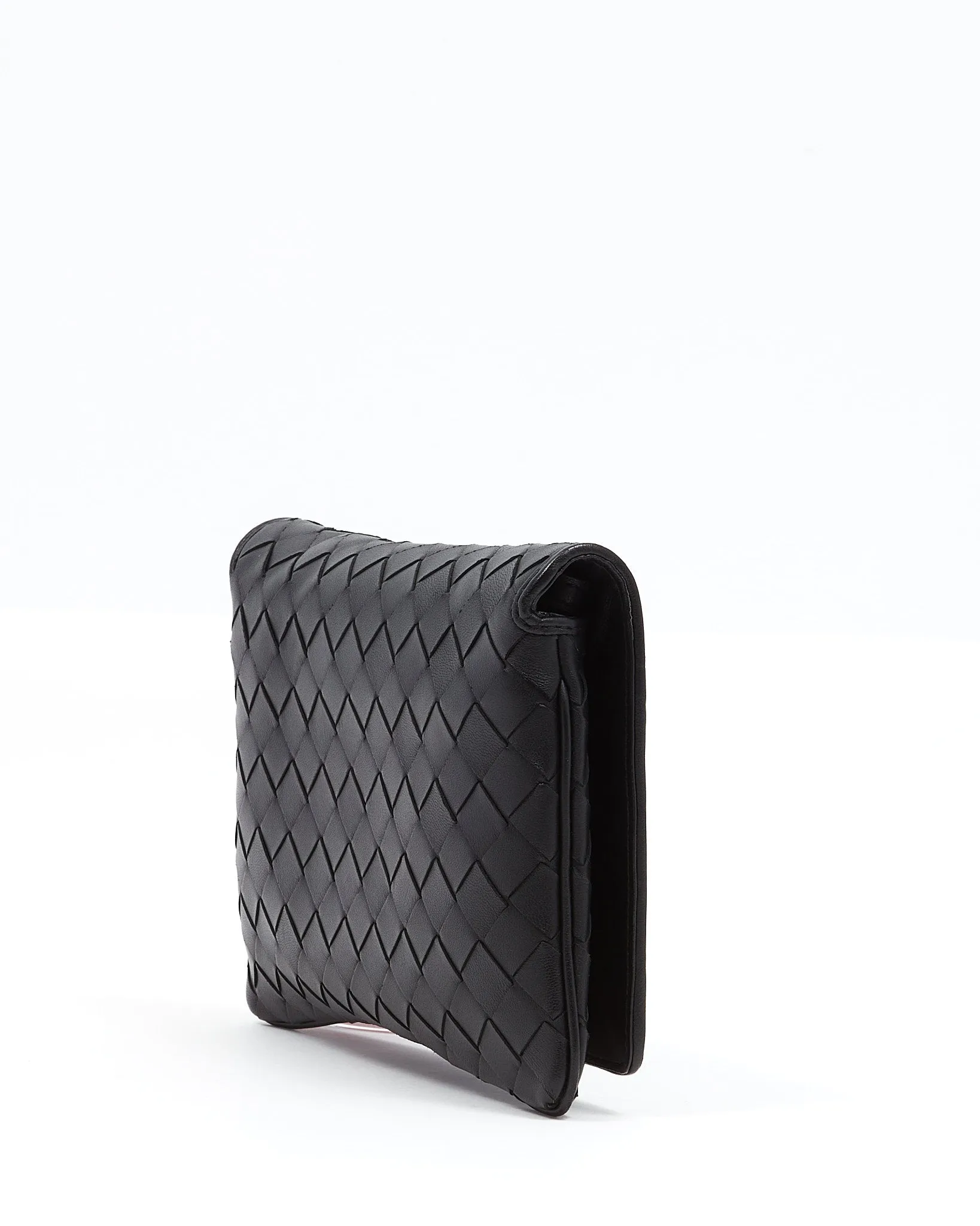 Bottega Veneta Black Intrecciato Leather Crossbody Bag