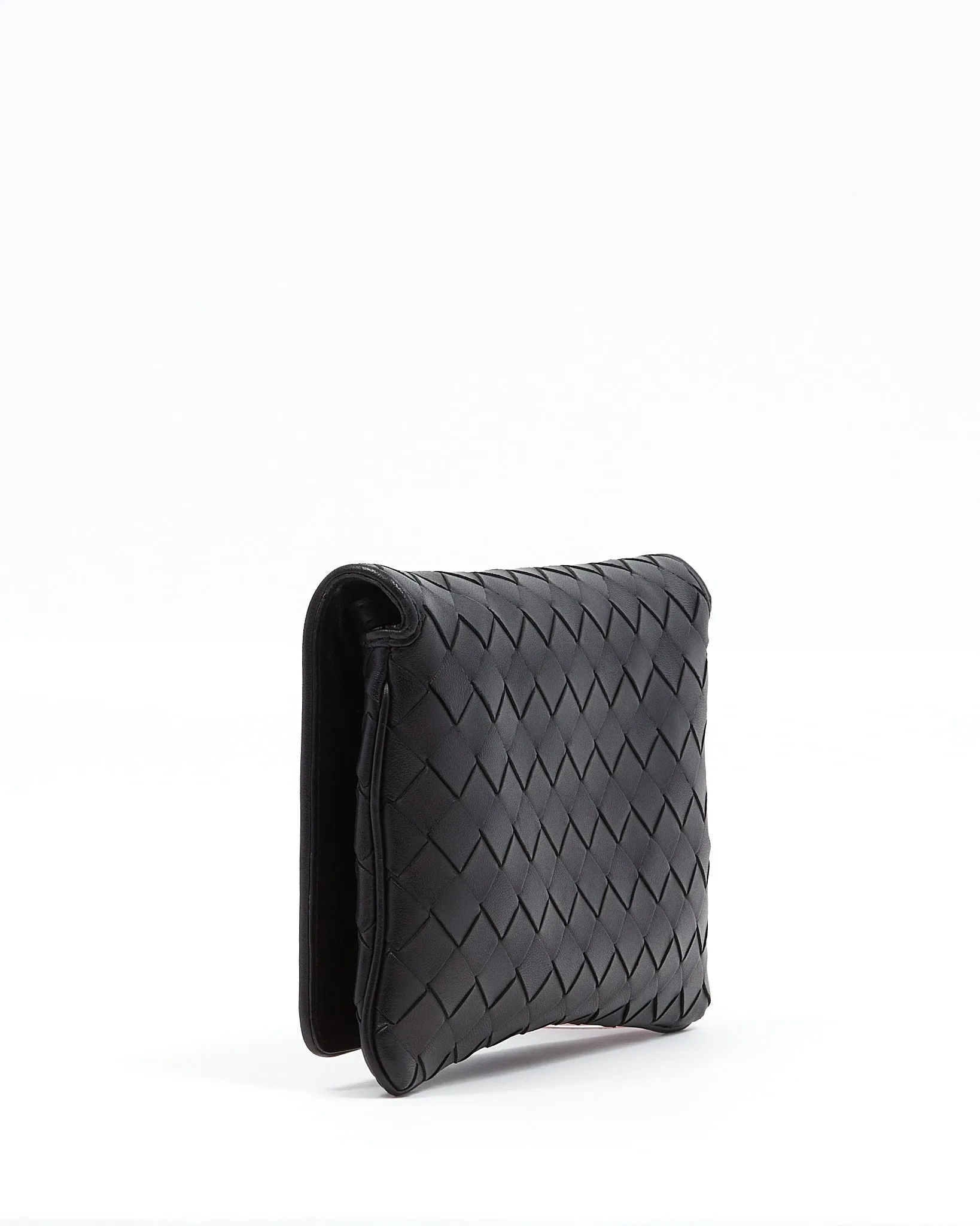 Bottega Veneta Black Intrecciato Leather Crossbody Bag