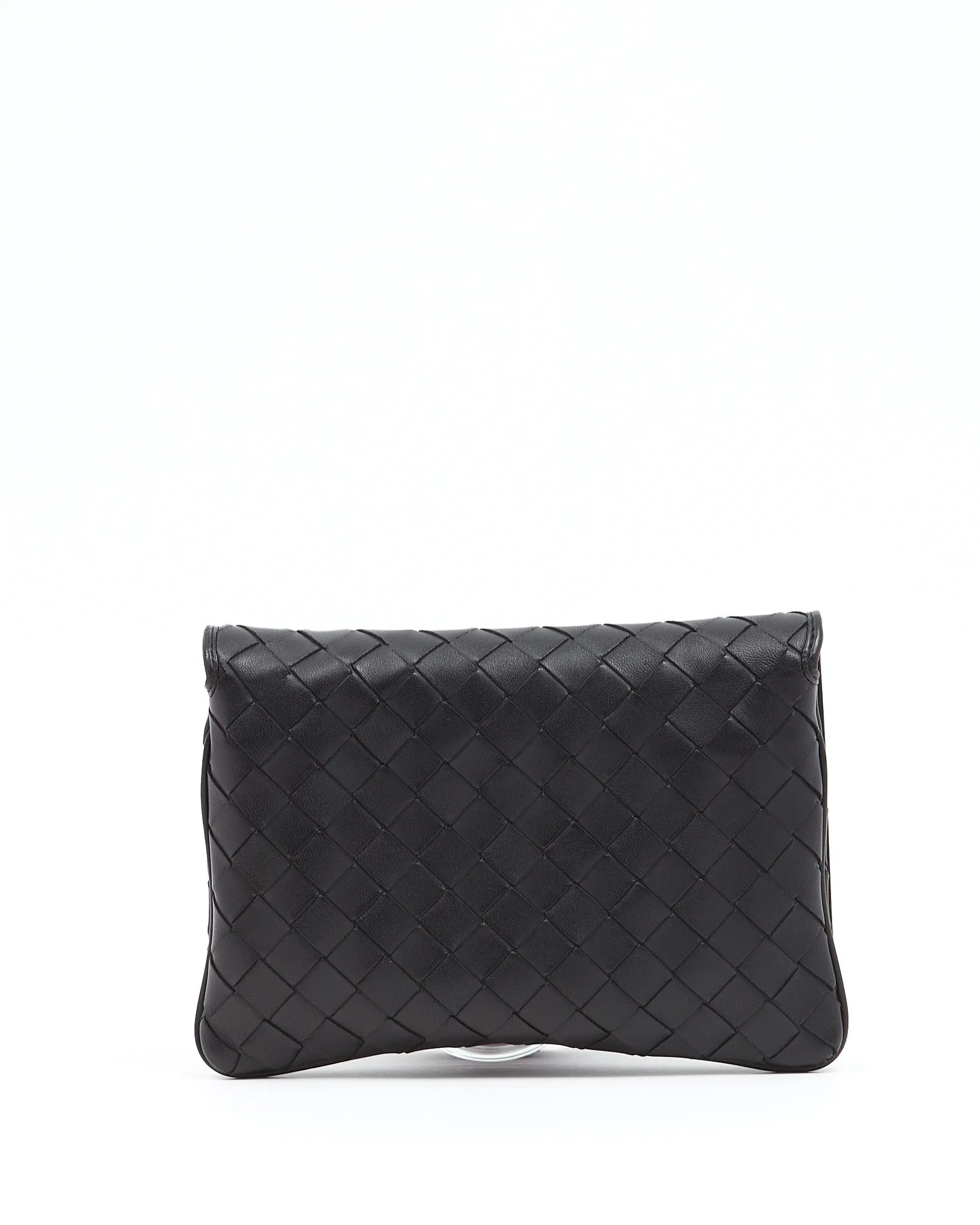 Bottega Veneta Black Intrecciato Leather Crossbody Bag