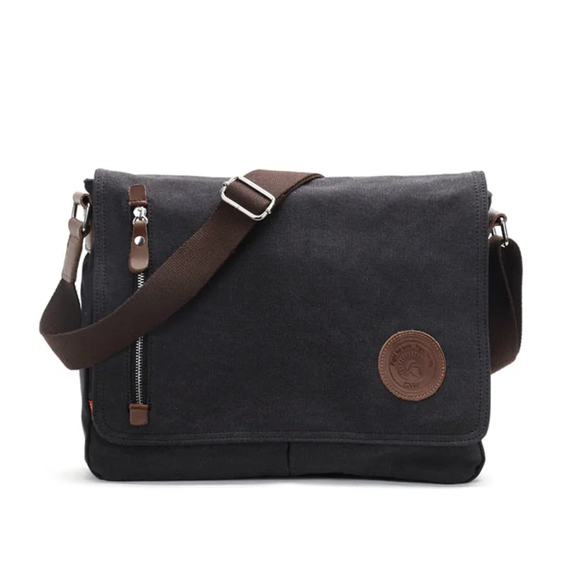 Boy's Canvas Crossbody Bag With Korean Casual