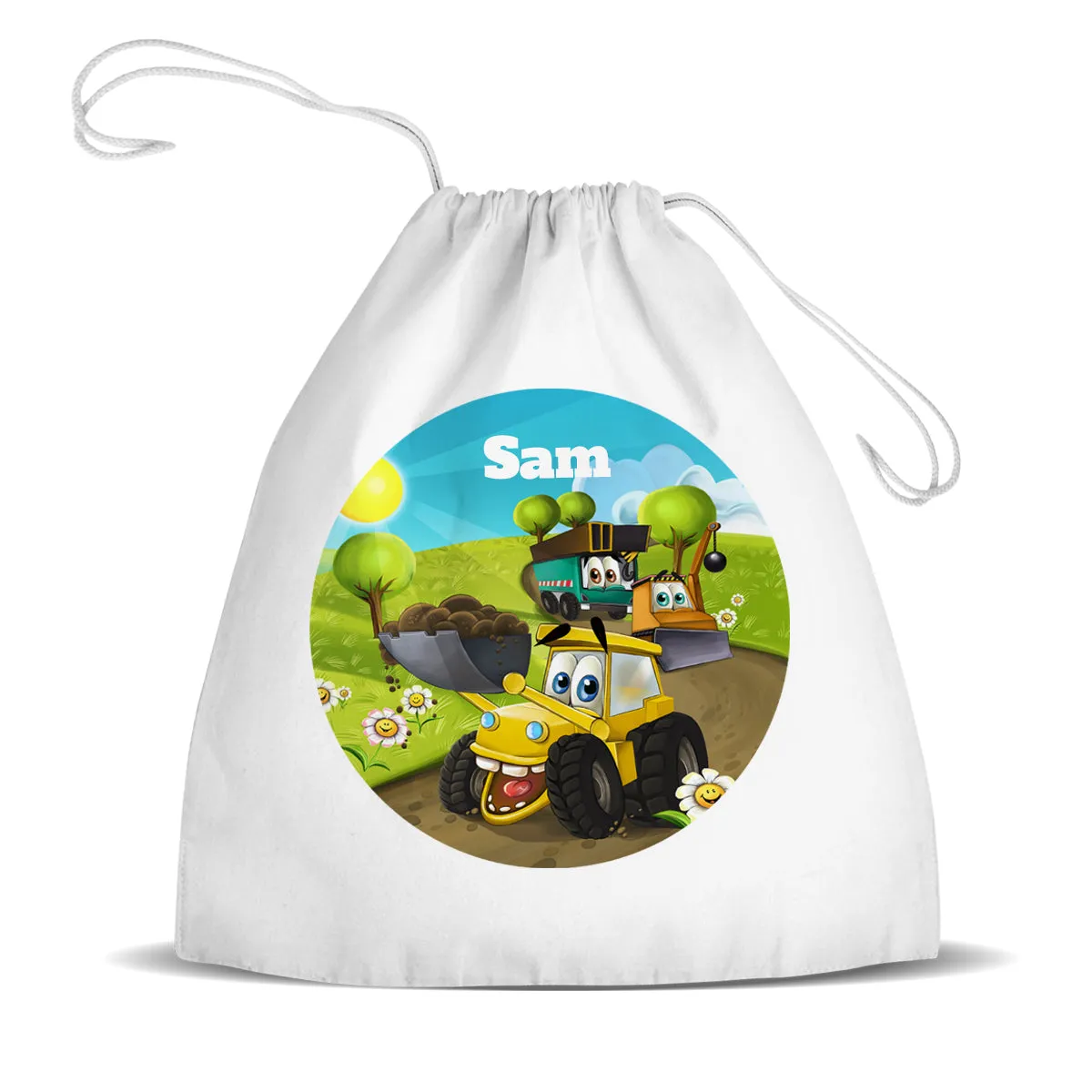 Building Friends Premium Drawstring Bag