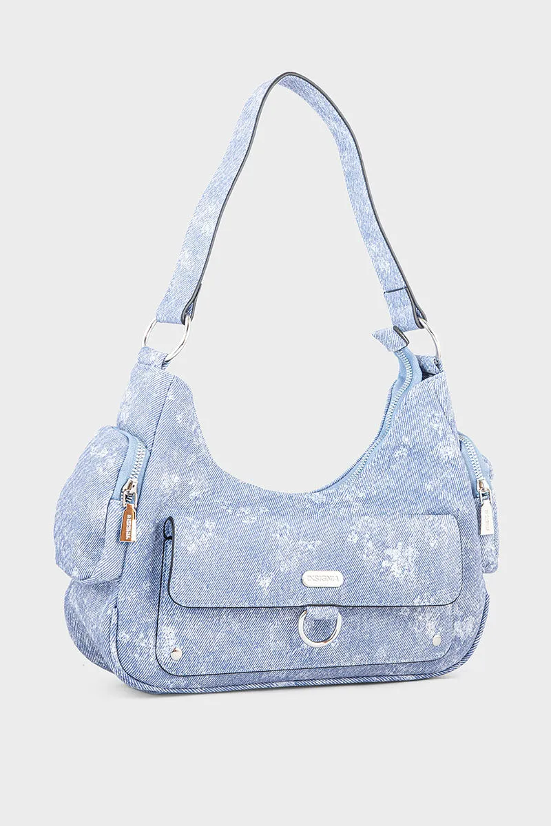 Casual Hobo Hand Bags BH0051-Blue