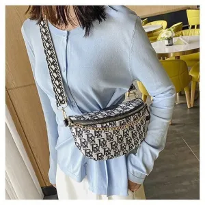 Casual Letter Crossbody Bag With Chain