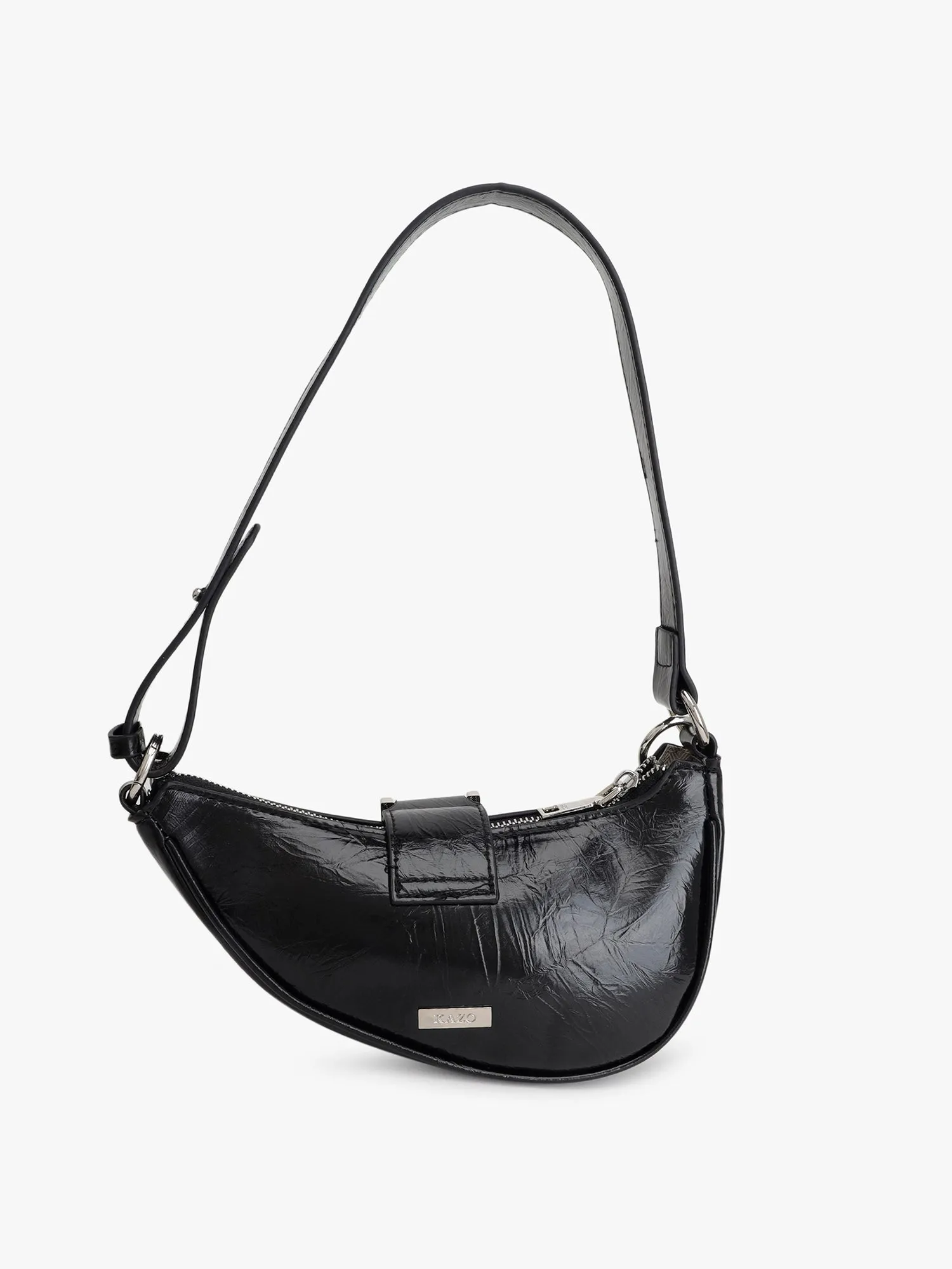 Chunky Chain Crescent Shoulder Bag