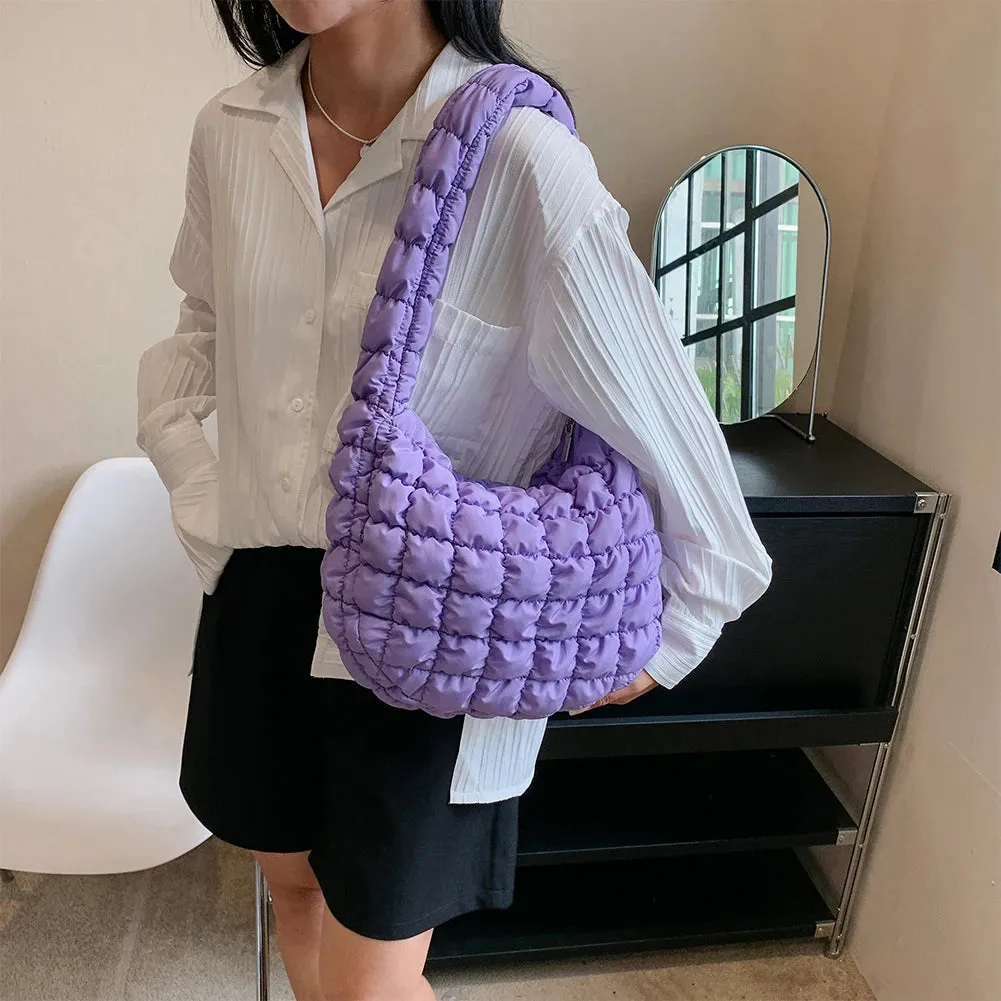 Cloud Bubbles Hobo Large Puffer Tote Bag