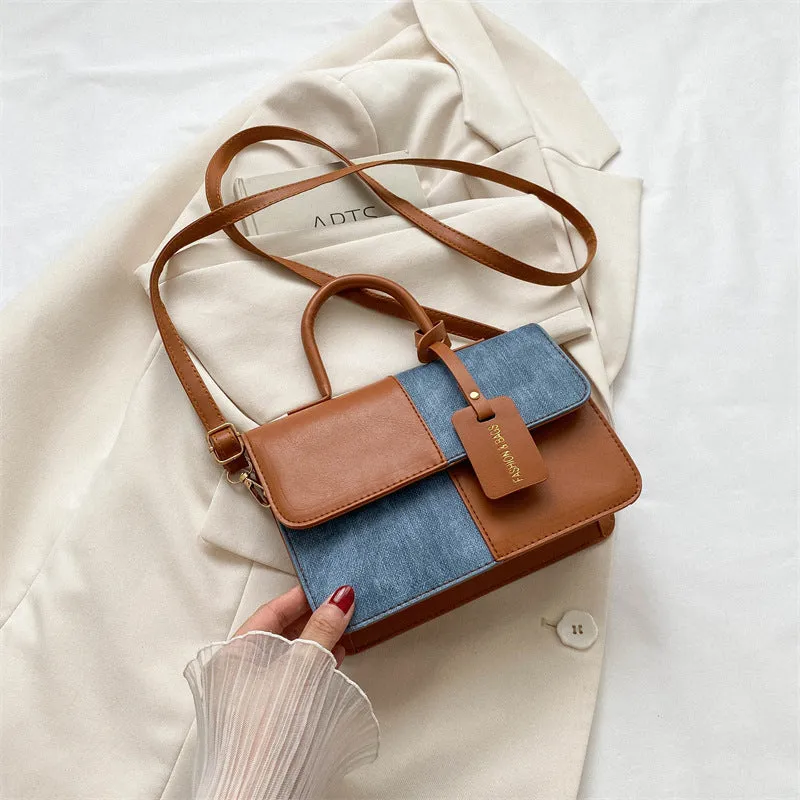 Contrast Color Denim Handbags/Sling Bags