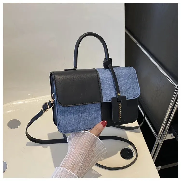 Contrast Color Denim Handbags/Sling Bags