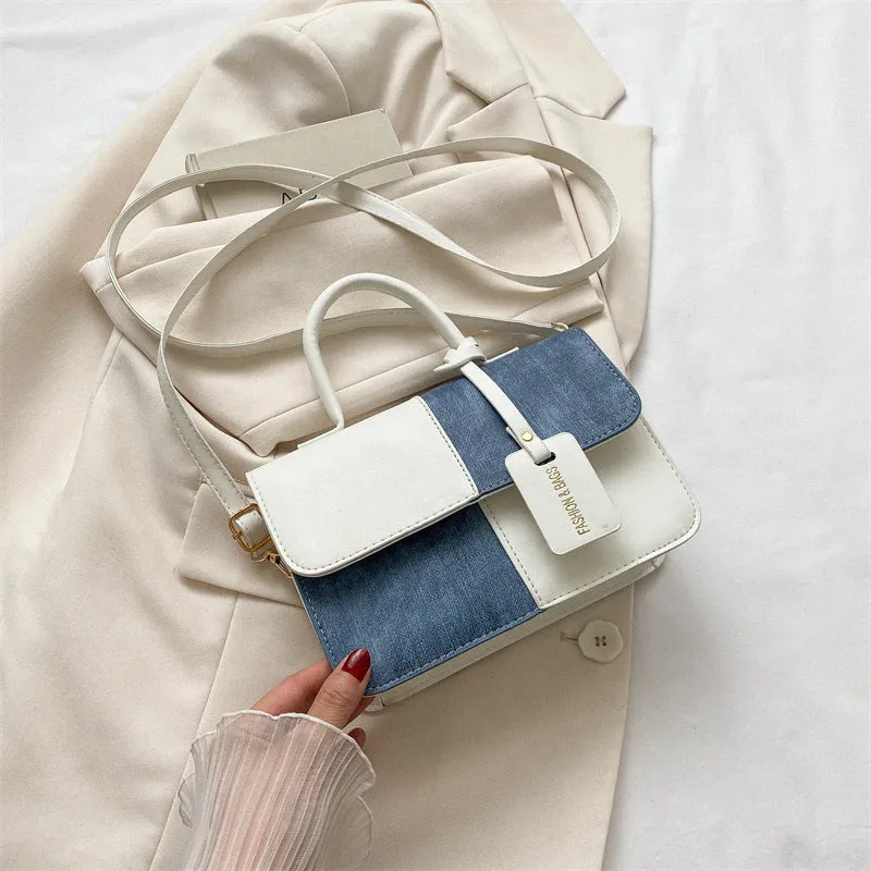 Contrast Color Denim Handbags/Sling Bags