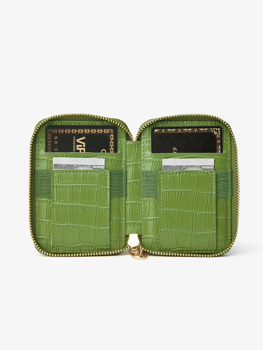 Crocodile Design Set- Detachable Zipper E-stand Wallet