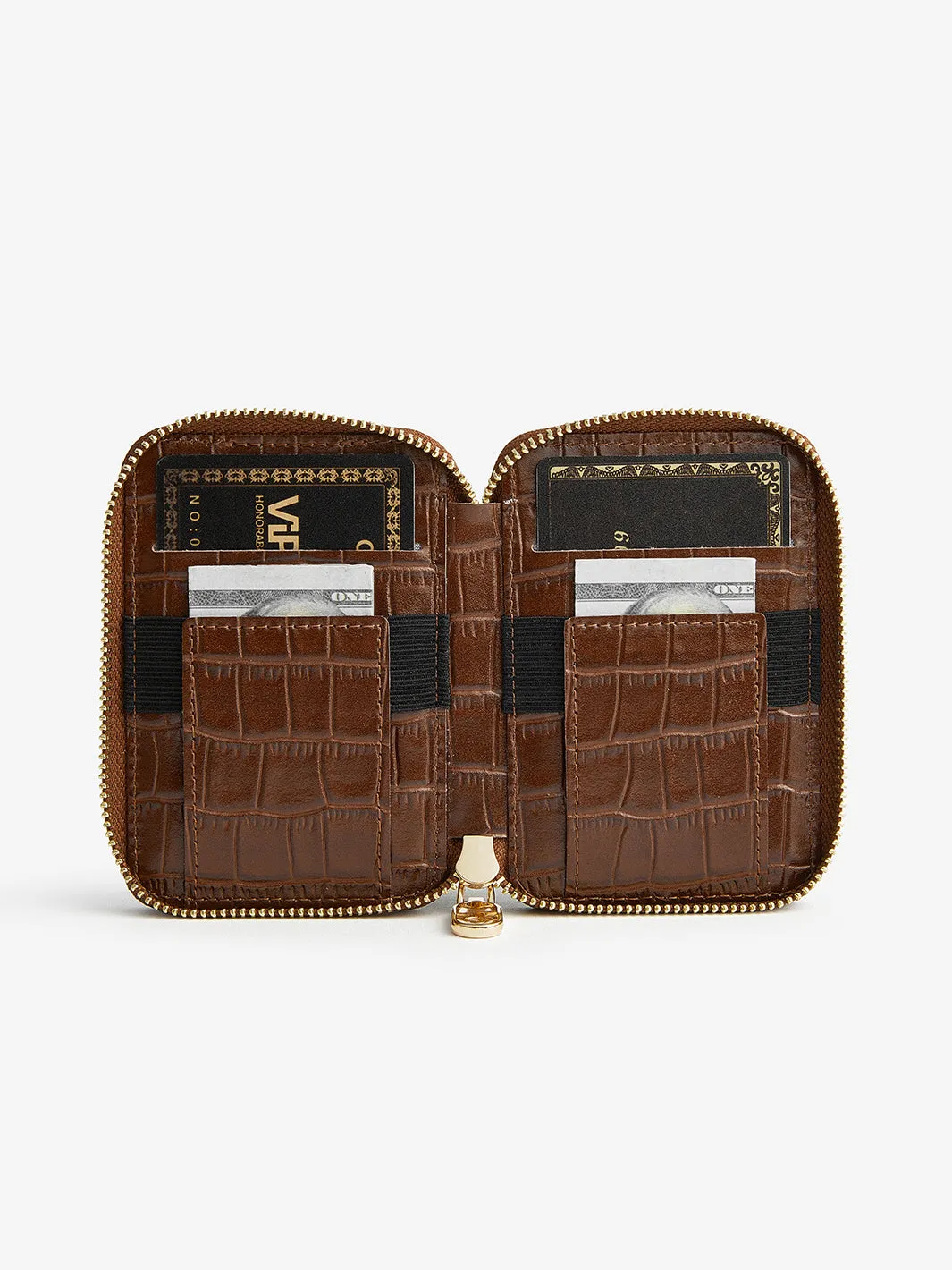 Crocodile Design Set- Detachable Zipper E-stand Wallet