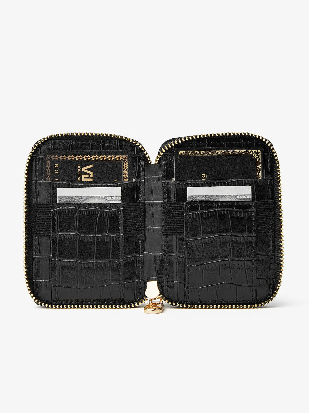 Crocodile Design Set- Detachable Zipper E-stand Wallet