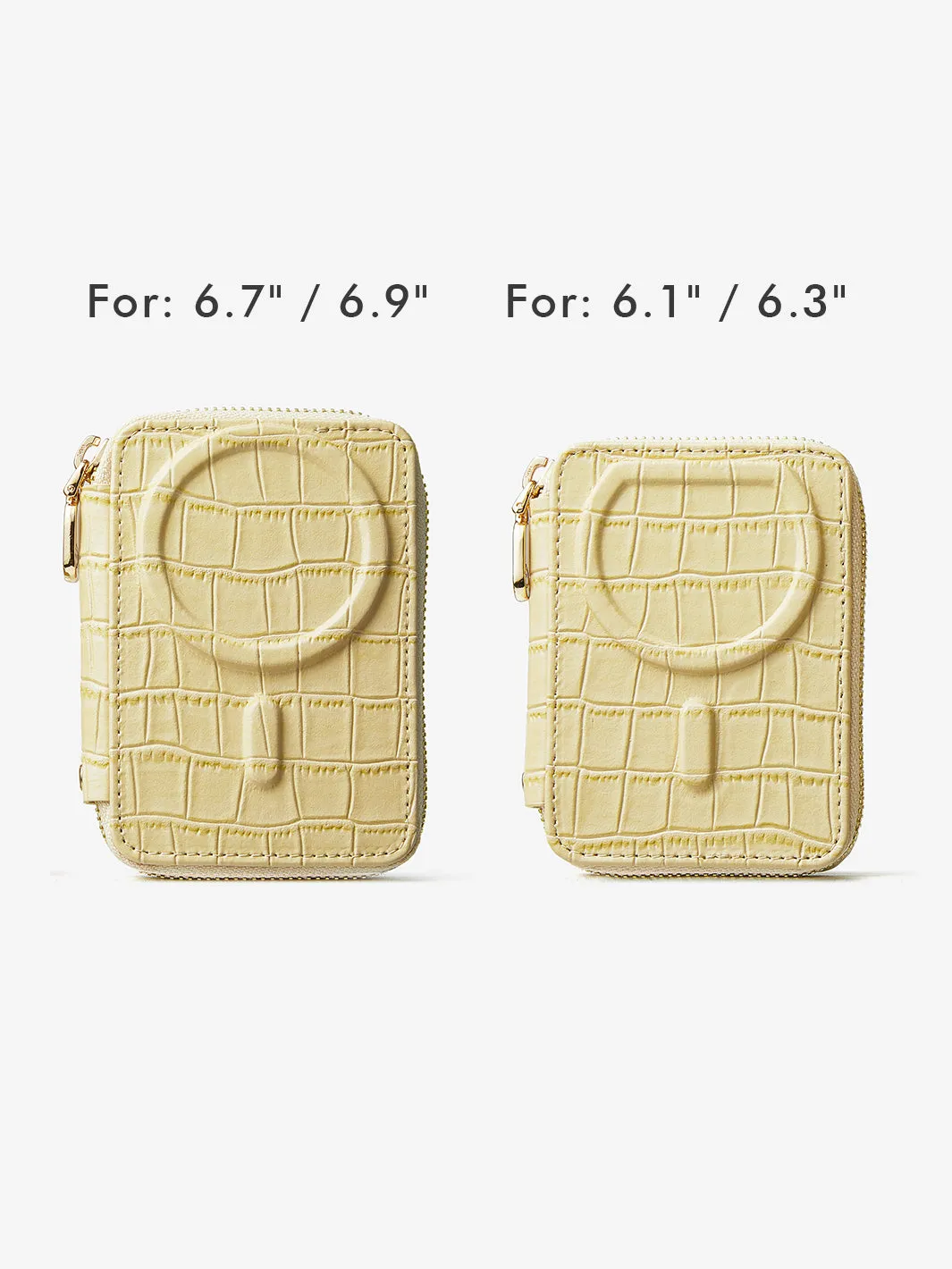 Crocodile Design Set- Detachable Zipper E-stand Wallet