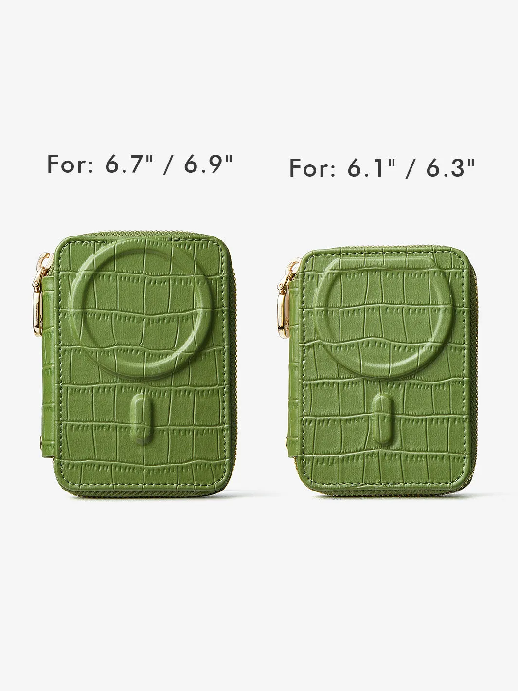 Crocodile Design Set- Detachable Zipper E-stand Wallet