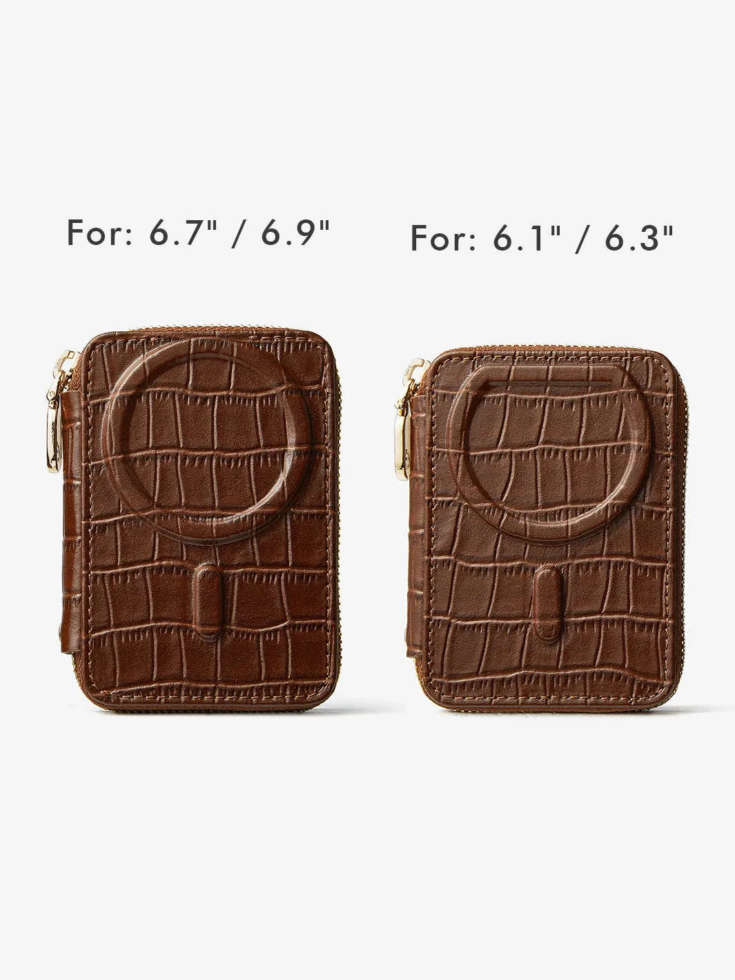 Crocodile Design Set- Detachable Zipper E-stand Wallet