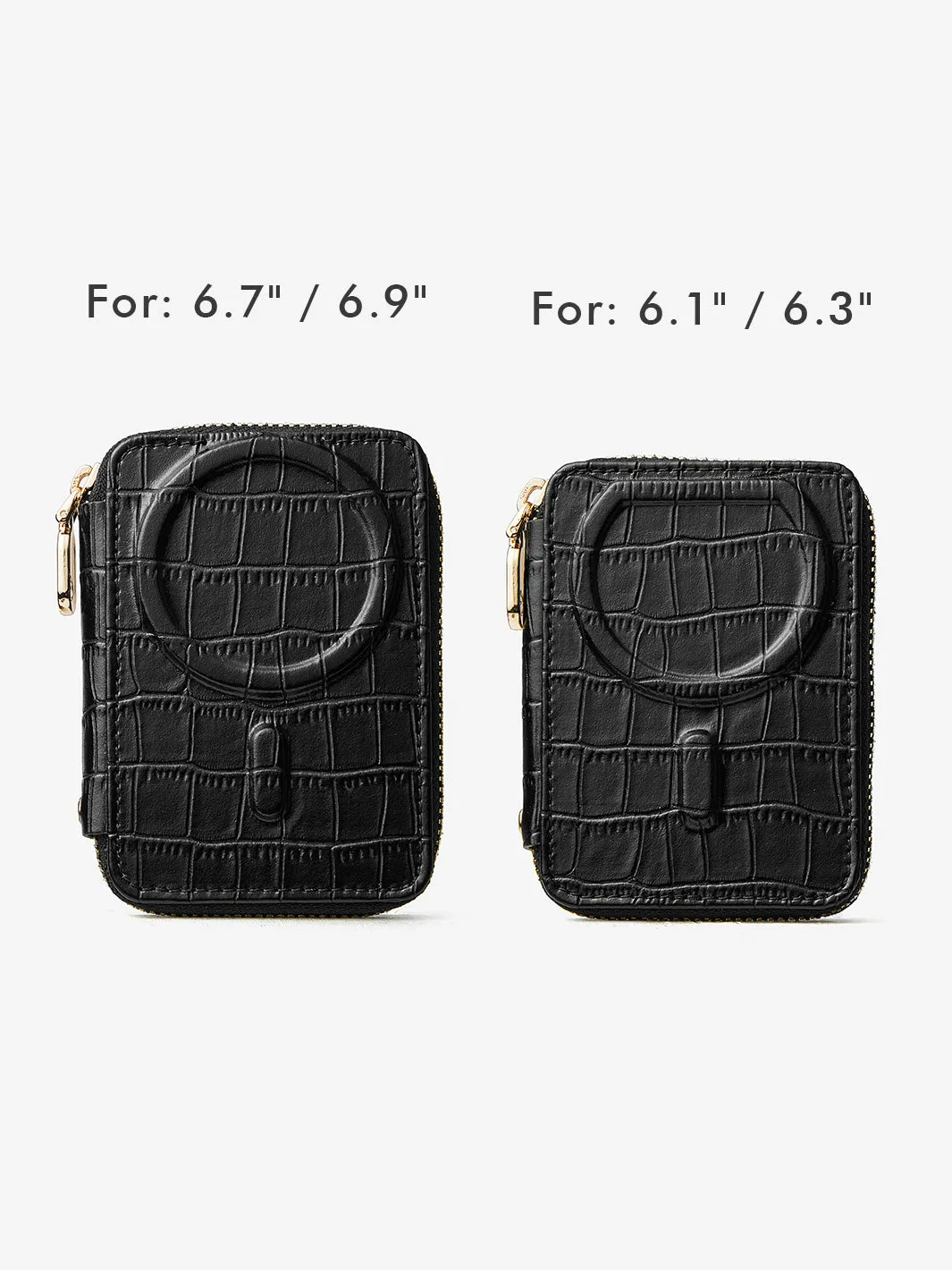 Crocodile Design Set- Detachable Zipper E-stand Wallet