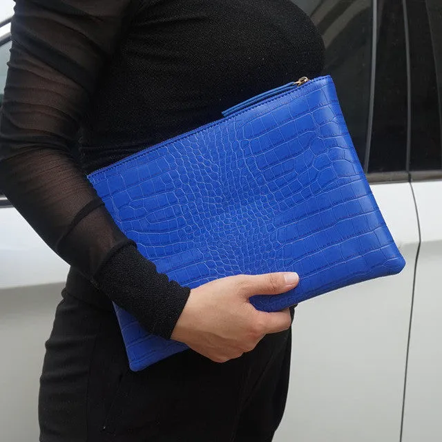 Fashion crocodile women's clutch bag pu leather women envelope evening bag 2017 new female Clutches Handbag bolsa feminina purse