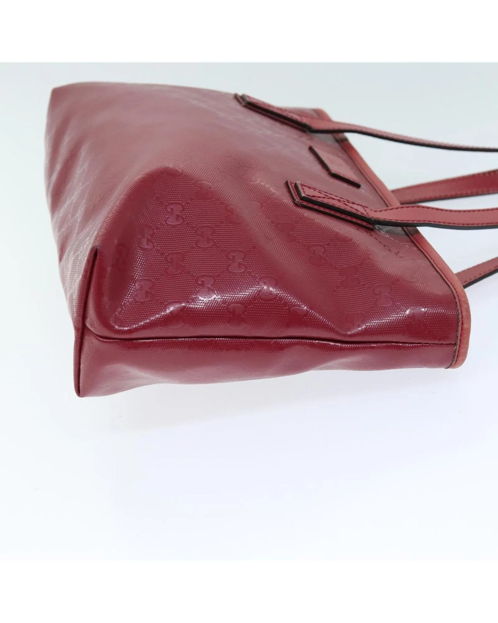 GG Canvas Red Tote Bag with Minimal Wear - Italian Made