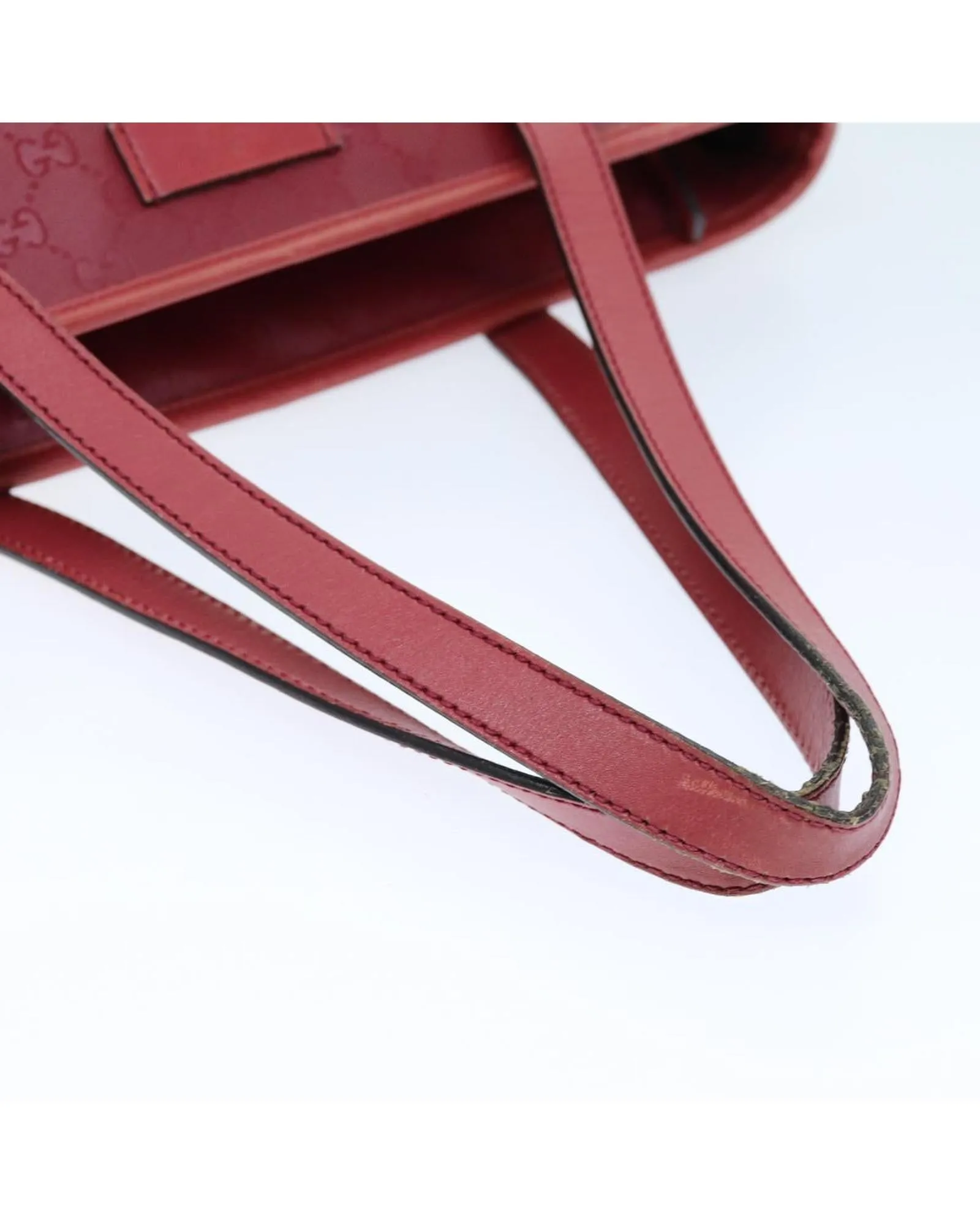 GG Canvas Red Tote Bag with Minimal Wear - Italian Made