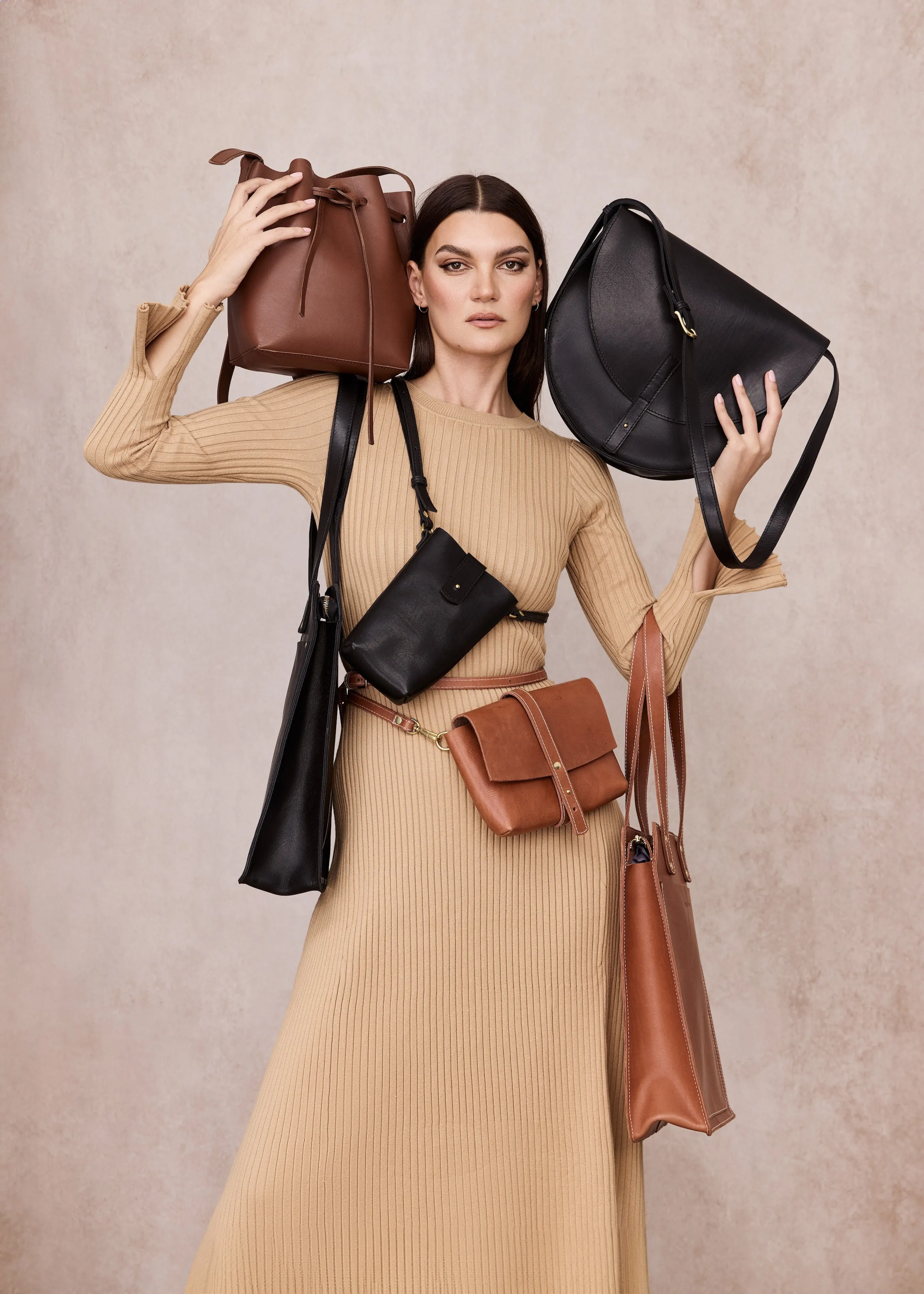 GOOD THING 3 WAYS Sling by Byrd Studio - Toffee Tan Leather