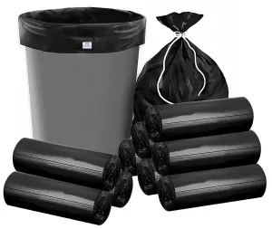 Heart Home (Small Eco - Friendly Dustbin Bags - (270 piece) Leakproof | Odour Free | Strong Garbage Bags - For Trash And Waste - Dustbin Covers For Kitchen And Pantry (19 x 17 Inches) (Black, plastic)