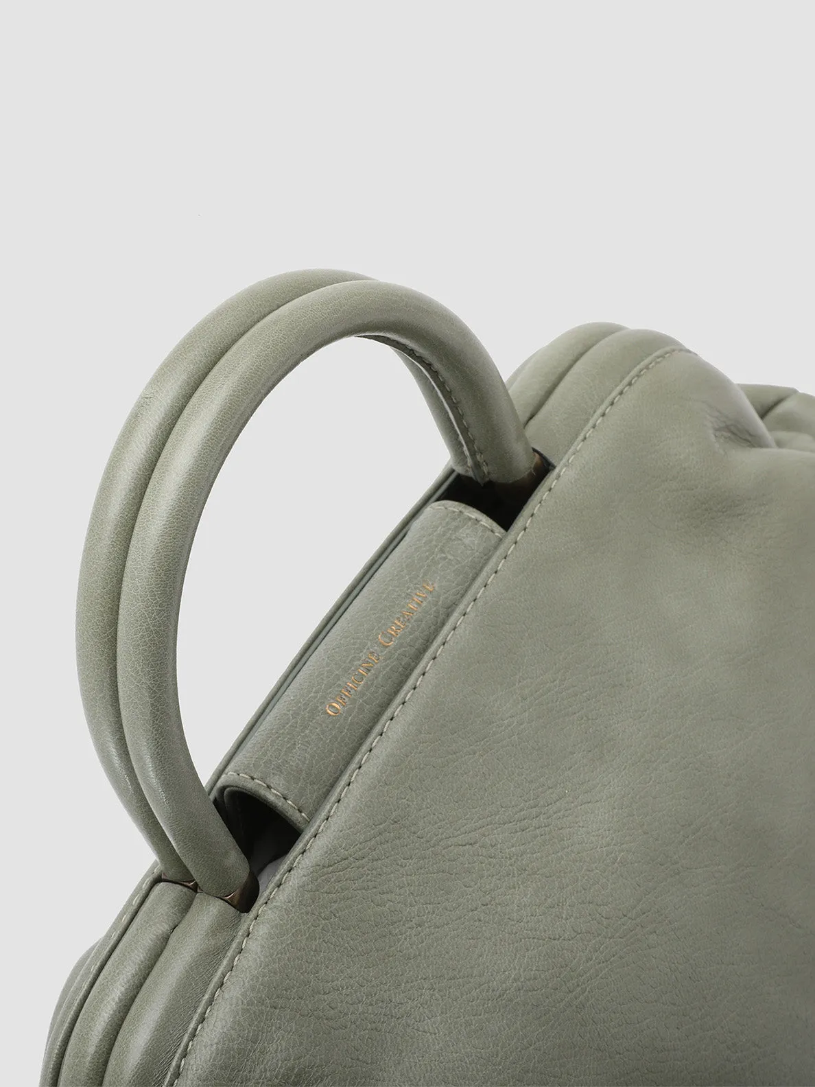 HELEN 18 - Grey Leather Shoulder Bag