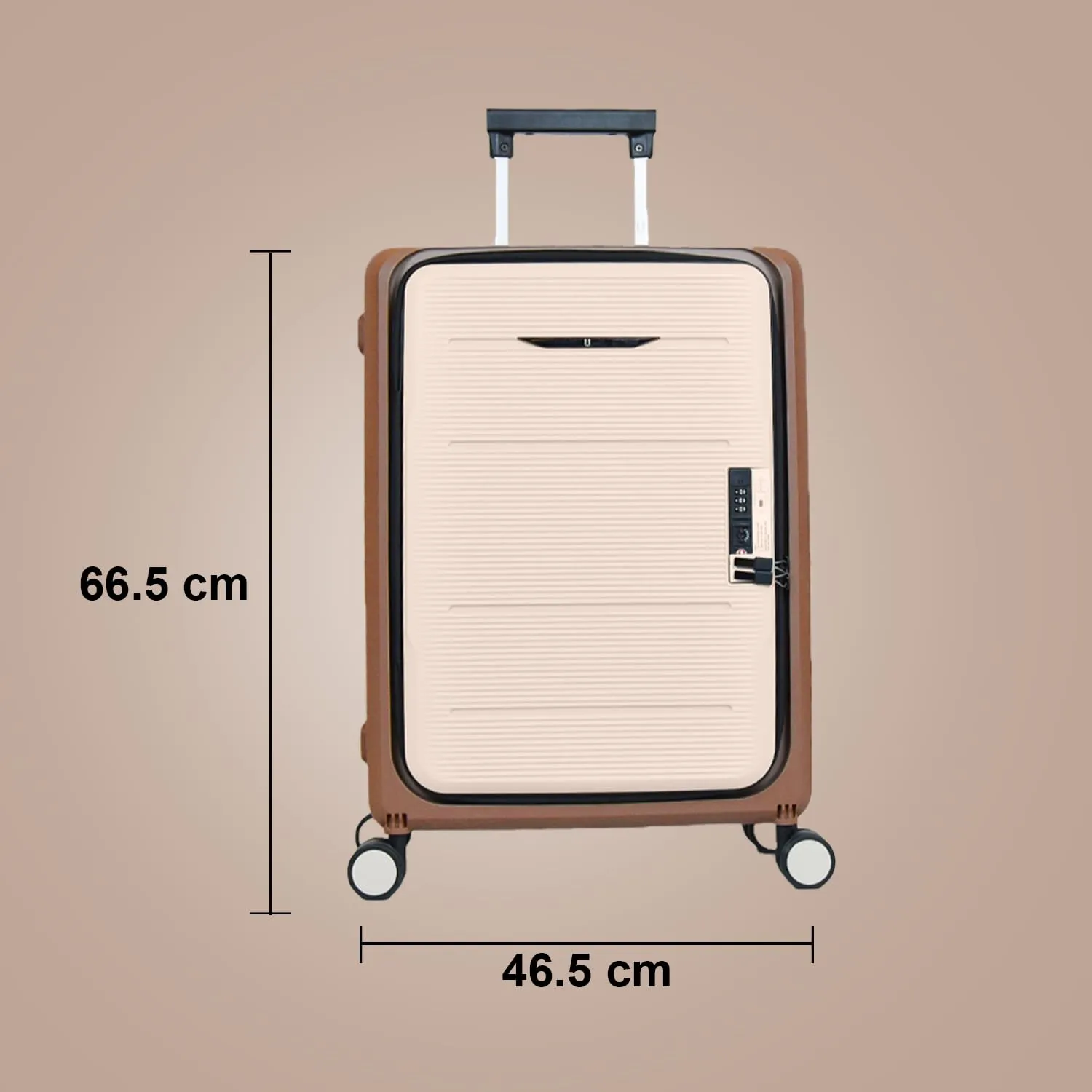 Kuber Industries Luggage Bag | Trolley Bags for Travel | Collapsible Luggage Bag | Travelling Bag | Trolley Bags for Suitcase | Lightweight Luggage Bag | 24 Inch | Pack of 5 | Coffee