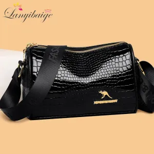 Ladies Soft PU Leather  Casual Messenger Handbag