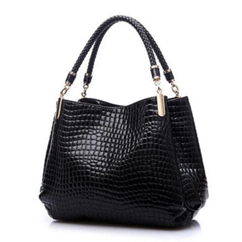 Leather Women Handbag Bolsas De Couro Fashion Famous Brands Shoulder Bag Black Bag Ladies Bolsas