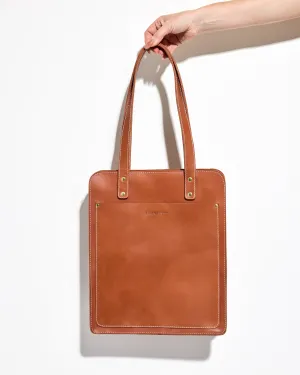 LET ME WORK IT Tote Bag by Byrd Studio - Toffee Tan Leather