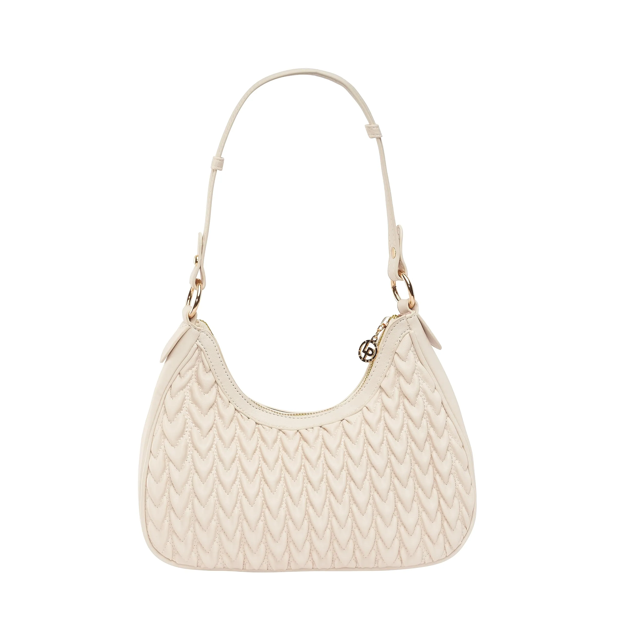 Lino Perros White Quilted Shoulder Bag