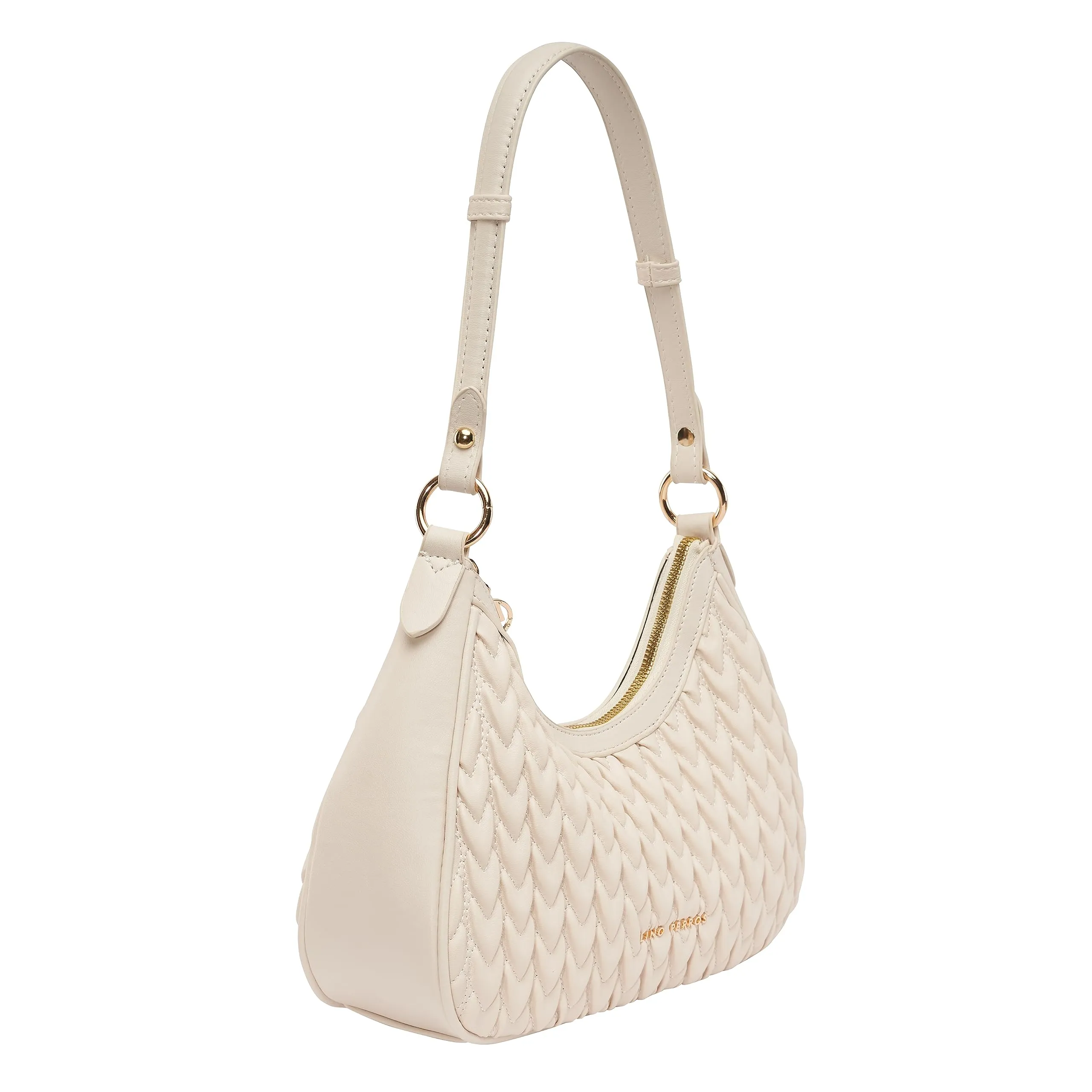 Lino Perros White Quilted Shoulder Bag