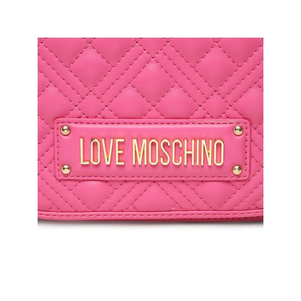 Love Moschino Fuchsia Quilted Crossbody Luxury Handbag