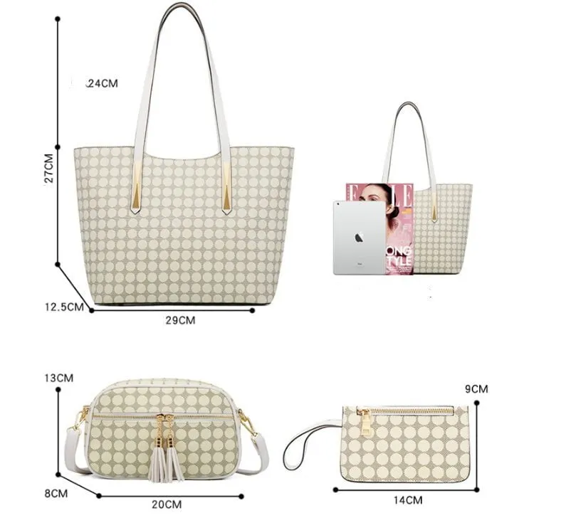 LovelyRLovely Polka Dot Four-piece Bag Set